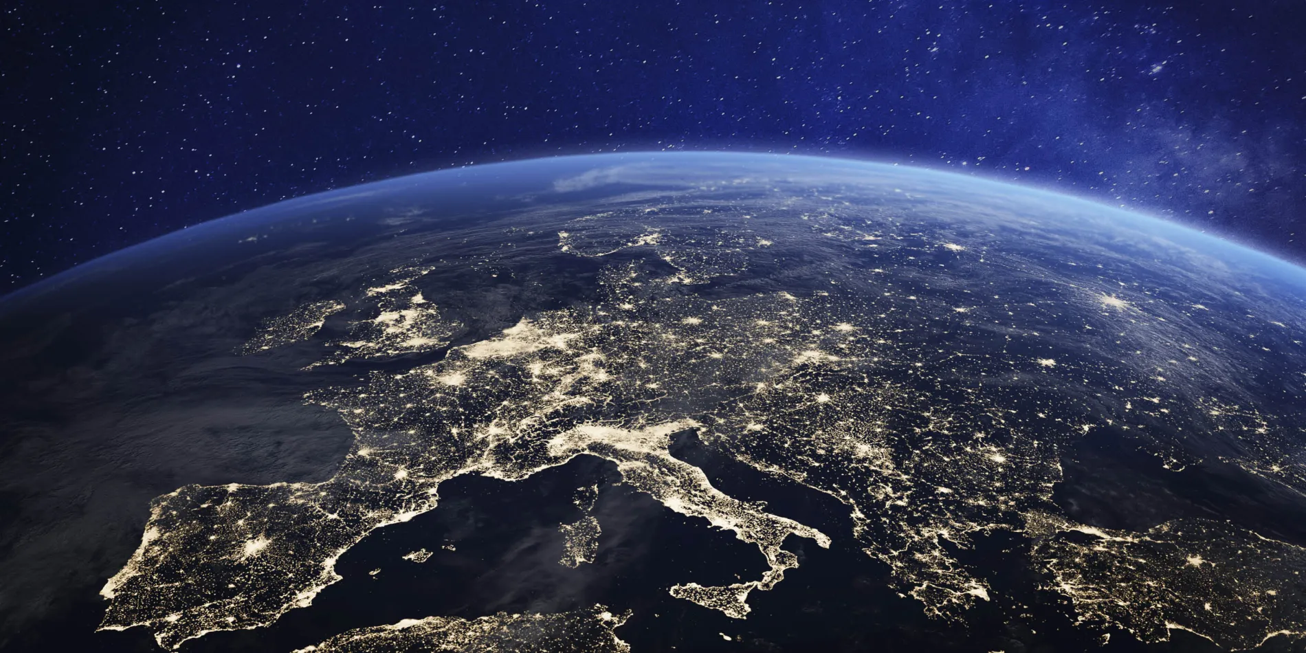 The earth from space, wrapped in clouds